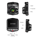 Camera hành trình ô tô 2.4 inch ghi hình đơn 480P, hỗ trợ giám sát đỗ xe / ghi vòng lặp (màu đen), 2.4 inch