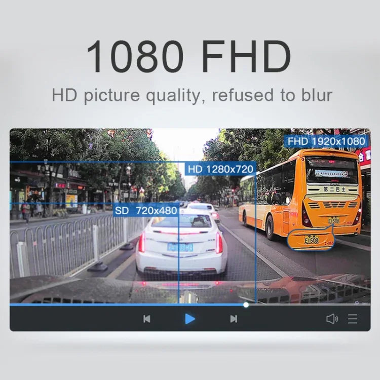 G30 máy ghi hình lái xe 2.4 inch, độ phân giải 480P, hỗ trợ giám sát đỗ xe / ghi vòng lặp, 2.4 inch