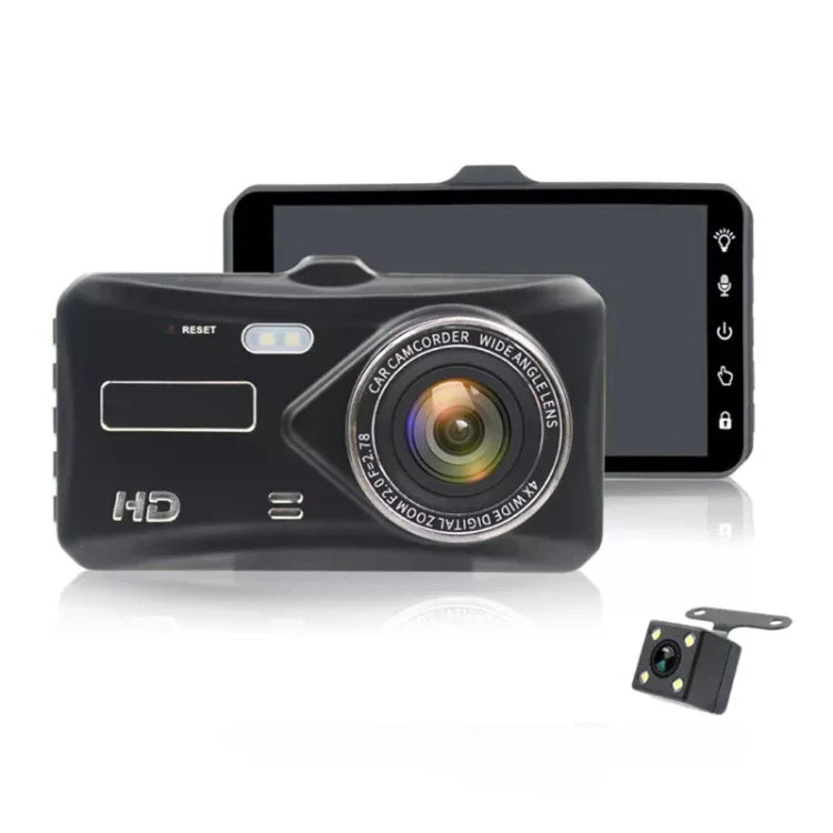 X97 Camera hành trình ô tô 4 inch ghi hình kép trước và sau HD 1080P, tầm nhìn ban đêm, hỗ trợ ghi vòng lặp / giám sát đỗ xe, X97