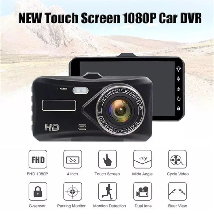 X97 Camera hành trình ô tô 4 inch ghi hình kép trước và sau HD 1080P, tầm nhìn ban đêm, hỗ trợ ghi vòng lặp / giám sát đỗ xe, X97