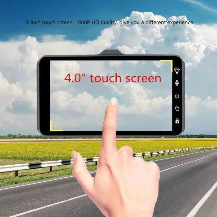 X97 Camera hành trình ô tô 4 inch ghi hình kép trước và sau HD 1080P, tầm nhìn ban đêm, hỗ trợ ghi vòng lặp / giám sát đỗ xe, X97