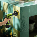 Bộ đầu chổi khoan điện làm sạch và tẩy cặn kính sàn tường cửa sổ 4 inch miếng bọt biển chà 13 trong 1, 13 trong 1