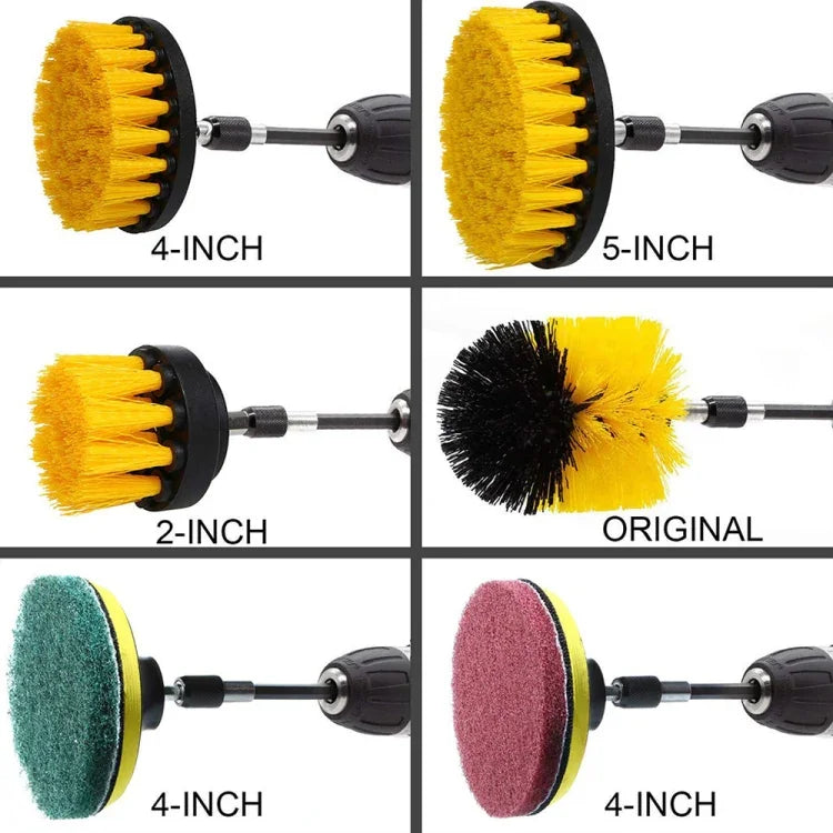 Bộ đầu chổi khoan điện làm sạch và tẩy cặn kính sàn tường cửa sổ 22 trong 1, 22 trong 1