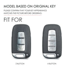 Hallmo Car Cowhide Leather Key Protective Cover Key Case for KIA K2 / K3 / K5 4-button, For KIA K2 / K3 / K5 4-button