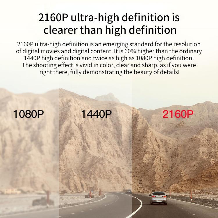 Z30 Camera hành trình ô tô WiFi 2 ống kính HD 2160P, tầm nhìn ban đêm không đèn, quay toàn cảnh 360 độ, phiên bản GPS, Z30 phiên bản GPS