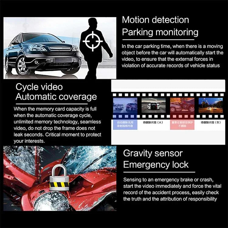 Z30 Camera hành trình ô tô WiFi 2 ống kính HD 2160P, tầm nhìn ban đêm không đèn, quay toàn cảnh 360 độ, phiên bản GPS, Z30 phiên bản GPS