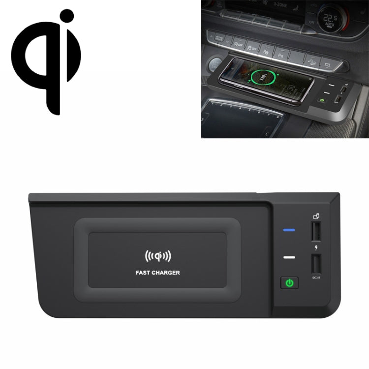 HFC-1051 Car Qi Standard Wireless Charger 15W / 10W Quick Charging for Audi Q5L 2018-2022, Left Driving, HFC-1051