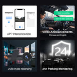 Camera đôi WiFi ô tô Ghi hình xe quay 360 độ ẩn, Camera đôi WiFi
