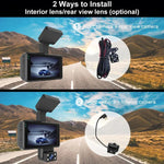Camera hành trình xe hơi HD hồng ngoại ban đêm trước và sau, ghi hình lái xe, trước và sau