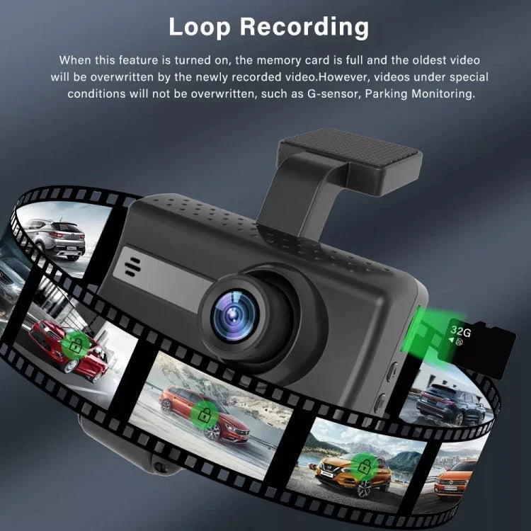 Camera hành trình xe hơi HD hồng ngoại ban đêm trước và sau, ghi hình lái xe, trước và sau