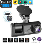 Máy ghi hình lái xe ô tô A1 3 ống kính HD ban đêm, có camera sau, A1