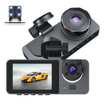 Camera hành trình ô tô 3 ống kính A2, A2 (màu đen)