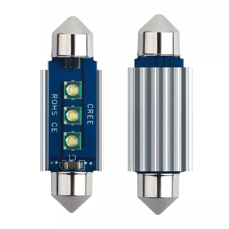 2pcs 39mm IC12V /  2.76W / 0.23A / 300LM 3LEDs SMD Car Reading Lamp Dome Light, 39mm