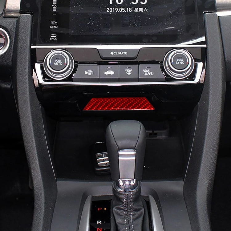 Car Carbon Fiber Storage Compartment Decorative Sticker for Honda Tenth Generation Civic 2016-2019, Left and Right Drive Universal, Storage Compartment