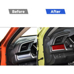 Car Carbon Fiber Central Control Left Decorative Sticker for Honda Tenth Generation Civic 2016-2019, Left Drive, Central Control Left Sticker Left Drive