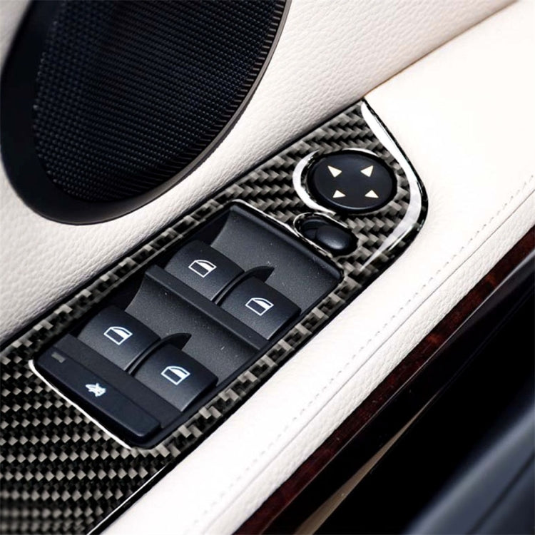 4 PCS Carbon Fiber Car Left Driving Lifting Panel Decorative Sticker without Folding for BMW E90 / 320i / 325i, Diameter: 37.8cm, without Folding,Diameter: 37.8cm