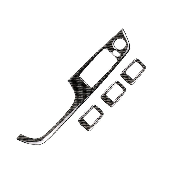 4 PCS Carbon Fiber Car Left Driving Lifting Panel Decorative Sticker without Folding for BMW E90 / 320i / 325i, Diameter: 37.8cm, without Folding,Diameter: 37.8cm