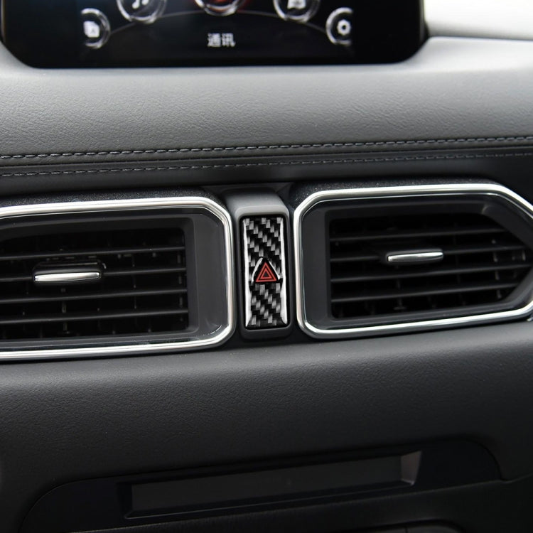 Car Carbon Fiber Warning Light Decorative Sticker for Mazda CX-5 2017-2018, Left and Right Drive Universal, Warning Light