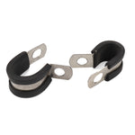 10 PCS Car Rubber Cushion Pipe Clamps Stainless Steel Clamps, Size: 11/8 inch (35mm), Size: 11/8 inch (35mm)