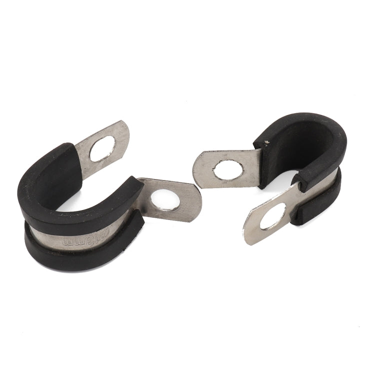 10 PCS Car Rubber Cushion Pipe Clamps Stainless Steel Clamps, Size: 15/8 inch (48mm), Size: 15/8 inch (48mm)