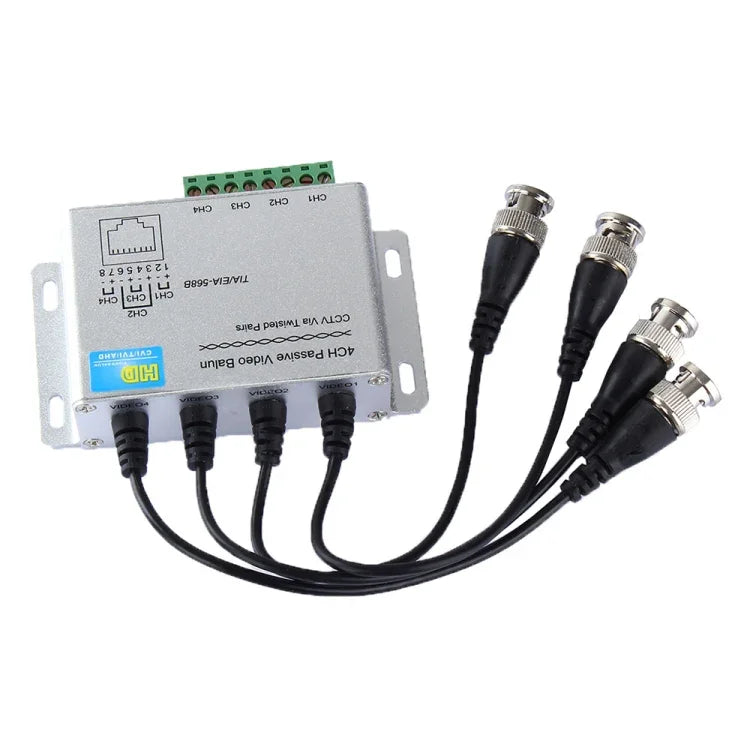 HD204A-F HD-CVI/TVI/AHD CCTV 4 kênh Bộ chuyển đổi video thụ động UTP, HD204A-F