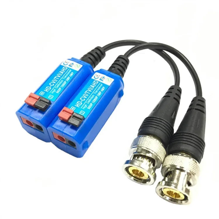 2 cái Anpwoo 800C Bộ chuyển đổi video thụ động loại không cần vít ép trên có thể nối cáp HD-CVI/AHD/HDVI 1 kênh, Bộ chuyển đổi thụ động