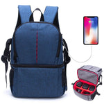 Túi đeo vai nylon chống nước đa năng có đệm chống sốc cho máy ảnh Nikon Canon DSLR