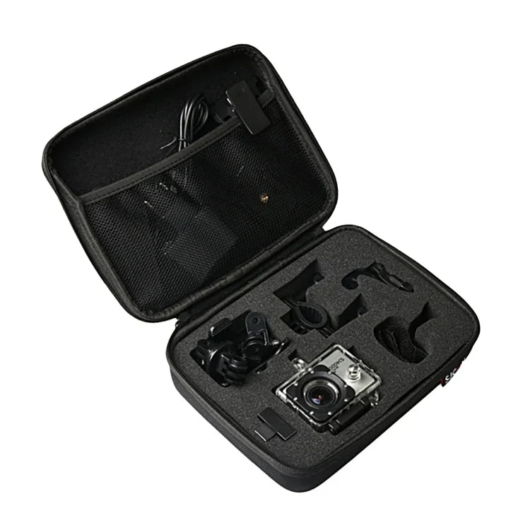 Túi đựng máy ảnh chống sốc, chống vỡ, chống mài mòn, túi du lịch cho SJCAM SJ4000 / SJ5000 / SJ6000 / SJ7000 / SJ8000 / SJ9000 và gậy selfie cùng phụ kiện khác, Kích thước: 22 * 16 * 6 cm, Kích thước: 22x16 x6cm