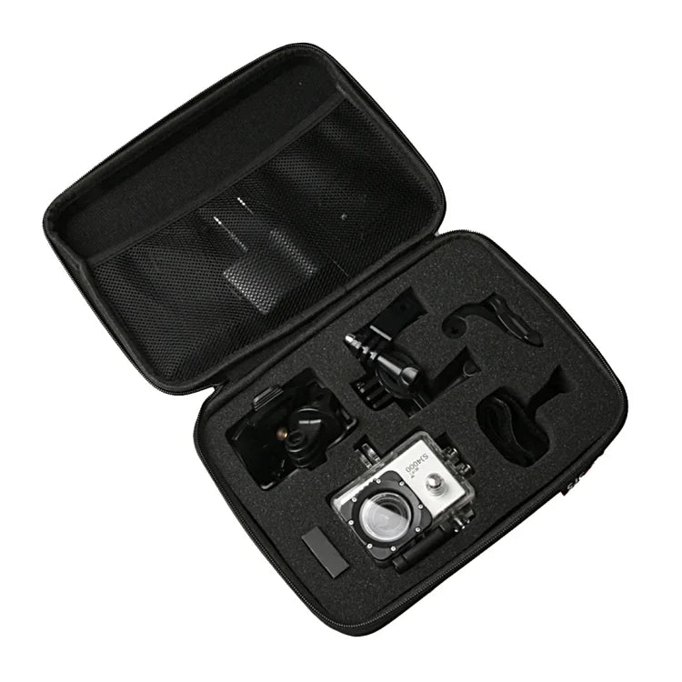 Túi đựng máy ảnh chống sốc, chống vỡ, chống mài mòn, túi du lịch cho SJCAM SJ4000 / SJ5000 / SJ6000 / SJ7000 / SJ8000 / SJ9000 và gậy selfie cùng phụ kiện khác, Kích thước: 22 * 16 * 6 cm, Kích thước: 22x16 x6cm