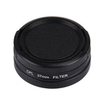 JUNESTAR cho Xiaomi Xiaoyi Yi II Camera Hành Động Thể Thao 4K Bộ Lọc CPL 37mm Chuyên Nghiệp + Nắp Bảo Vệ Ống Kính, Bộ Lọc CPL + Nắp Ống Kính