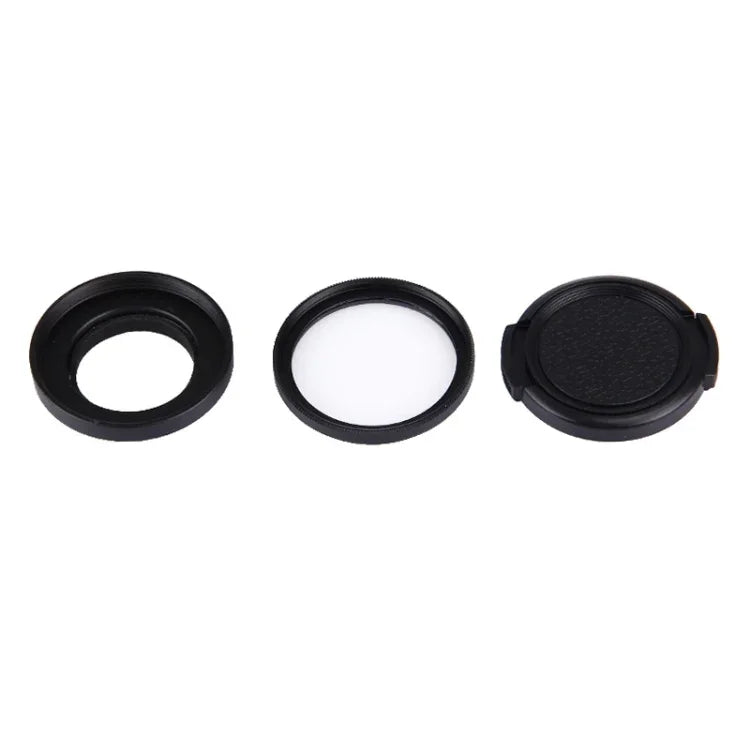 JUNESTAR cho Xiaomi Xiaoyi Yi II Camera Hành Động Thể Thao 4K Bộ Lọc UV 37mm Chuyên Nghiệp + Nắp Bảo Vệ Ống Kính, Bộ Lọc UV + Nắp Ống Kính