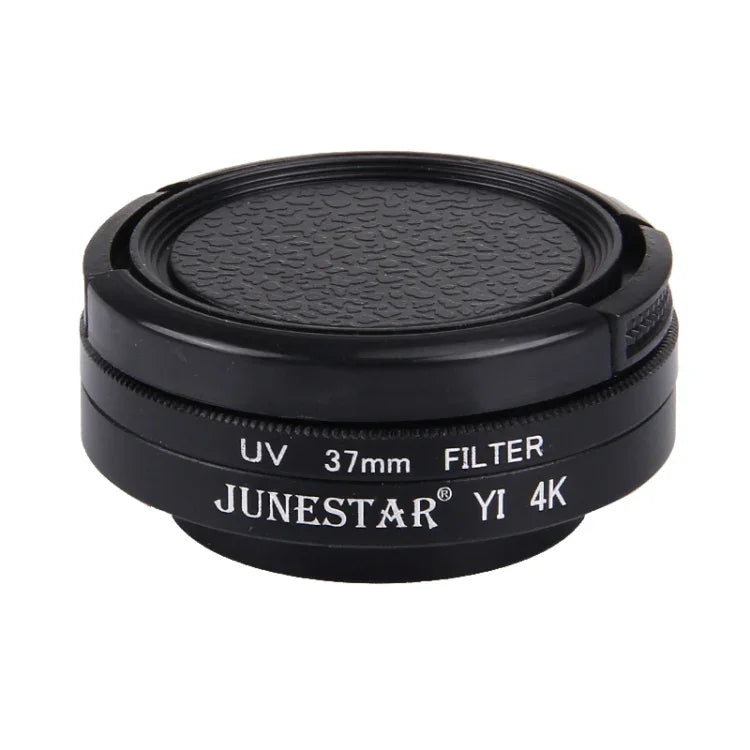 JUNESTAR cho Xiaomi Xiaoyi Yi II Camera Hành Động Thể Thao 4K Bộ Lọc UV 37mm Chuyên Nghiệp + Nắp Bảo Vệ Ống Kính, Bộ Lọc UV + Nắp Ống Kính