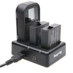 Sạc Pin Đôi + Sạc Điều Khiển Từ Xa Kèm Cáp USB Cho GoPro HERO7 Black /6 /5 (AHDBT-501), Không Bao Gồm Pin, Sạc Pin + Điều Khiển Từ Xa
