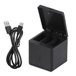 RUIGPRO Hộp Sạc 3 Pin USB với Cáp & Đèn Báo cho GoPro HERO9 Black / HERO10 Black