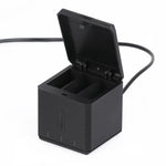 RUIGPRO Hộp Sạc 3 Pin USB với Cáp & Đèn Báo cho GoPro HERO9 Black / HERO10 Black
