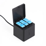 RUIGPRO Hộp Sạc 3 Pin USB với Cáp & Đèn Báo cho GoPro HERO9 Black / HERO10 Black