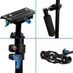 YELANGU S60L Tay cầm ổn định nhôm 61cm cho máy ảnh DSLR DV