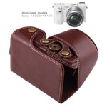 Túi đựng máy ảnh toàn thân bằng da PU có dây đeo cho Sony A6000 / A6300 / Nex 6, Dành cho Sony A6000, Dành cho A6000