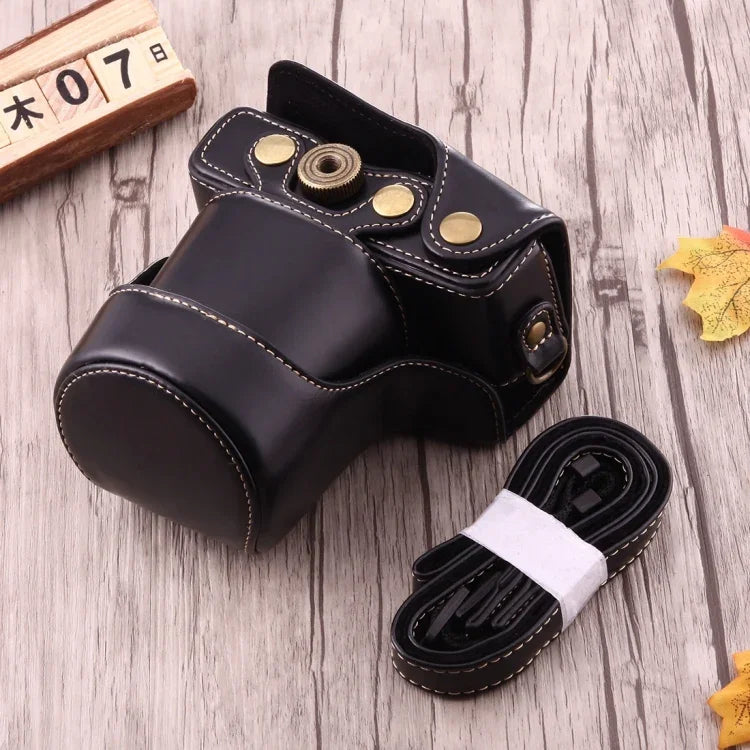 Túi đựng máy ảnh toàn thân bằng da PU có dây đeo cho Canon EOS M10, Dành cho EOS M10