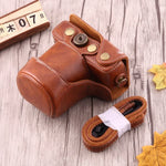Túi đựng máy ảnh toàn thân bằng da PU có dây đeo cho Canon EOS M10, Dành cho EOS M10