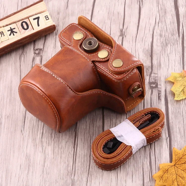 Túi đựng máy ảnh toàn thân bằng da PU có dây đeo cho Canon EOS M10, Dành cho EOS M10