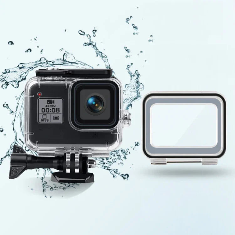 Hộp chống nước dài 45m + Ốp lưng cảm ứng cho GoPro HERO8 Black, Hộp + Ốp cảm ứng cho GoPro8