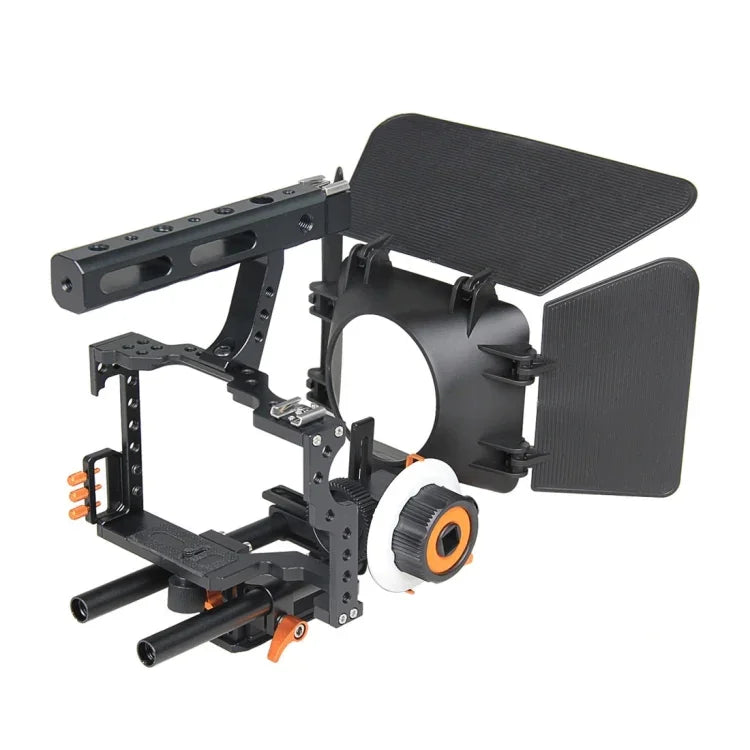 Bộ khung YELANGU YLG1105A A7 bao gồm khung ổn định máy quay video / theo dõi lấy nét / hộp che sáng cho Sony GH4 / A7S / A7 / A7R / A72 / A7RII / A7SII / A6000 / A6500 / A6300 / A7R3 / A7S3 / A7R4