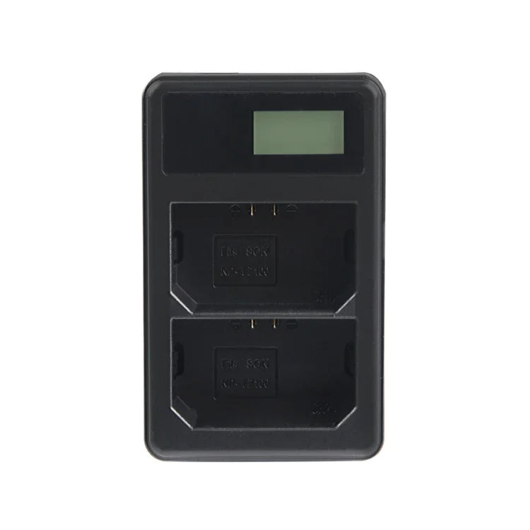 Bộ sạc pin kỹ thuật số LCD hai kênh với cổng USB cho pin Sony NP-FZ100, Tương thích với Sony A9 (ILCE-9), Pin NP-FZ100 đôi