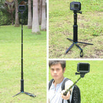 Giá đỡ chân máy gập di động gậy selfie cho GoPro, Insta360, DJI và các máy quay hành động khác, chiều dài: 23.5-81cm, RUIGPRO