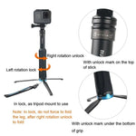 Giá đỡ chân máy gập di động gậy selfie cho GoPro, Insta360, DJI và các máy quay hành động khác, chiều dài: 23.5-81cm, RUIGPRO