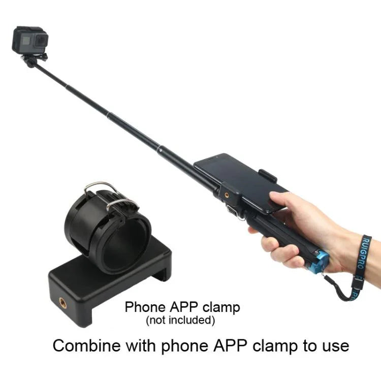 Giá đỡ chân máy gập di động gậy selfie cho GoPro, Insta360, DJI và các máy quay hành động khác, chiều dài: 23.5-81cm, RUIGPRO