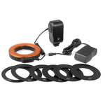 Đèn Flash LED Tròn với 48 Đèn LED & 6 Vòng Chuyển Đổi (49mm/52mm/55mm/58mm/62mm/67mm) cho Ống Kính Macro
