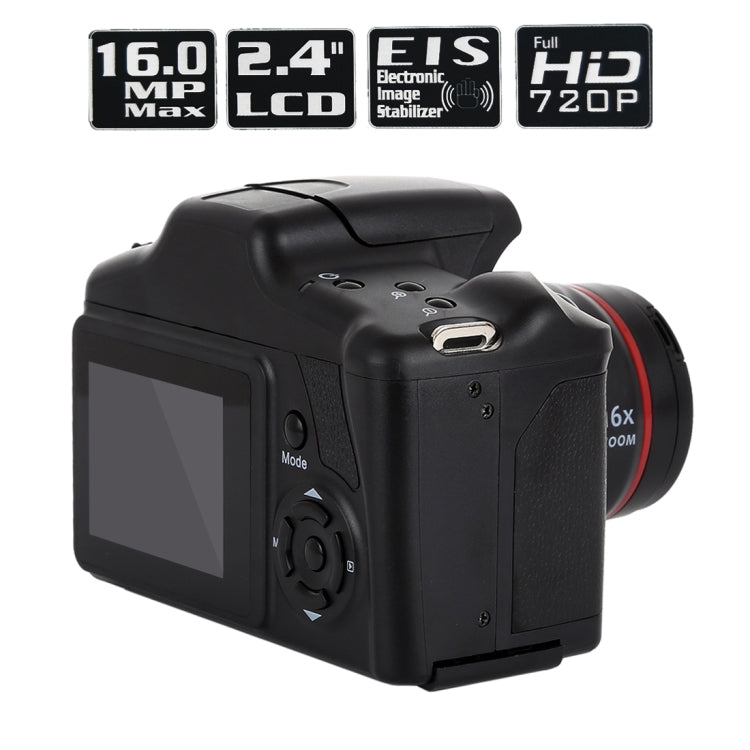 Máy ảnh DSLR DV HD 1.3 megapixel, màn hình LCD 2.4 inch, quay video Full HD 720P, EIS, 720P