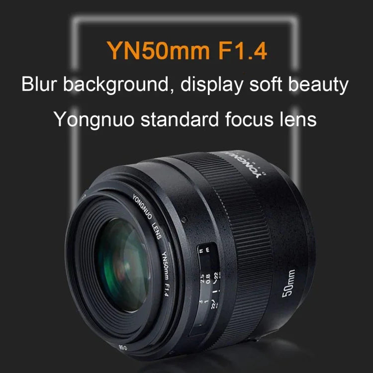 Ống Kính Lấy Nét Tự Động Khẩu Độ Lớn YONGNUO YN50MM F1.4C F1.4 cho Canon, N50MM F1.4C